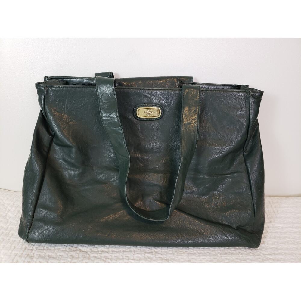 (JL) Vintage TR Bentley Tote Shoulder Bag Purse Olive Green